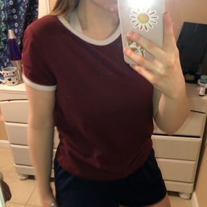 H&M basic burgundy T shirt